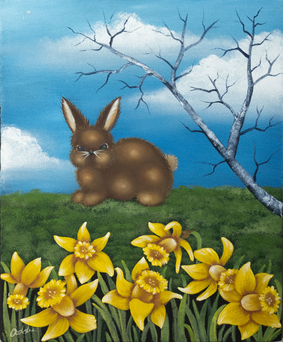 Rabbits in Spring 2 (Daffodils)